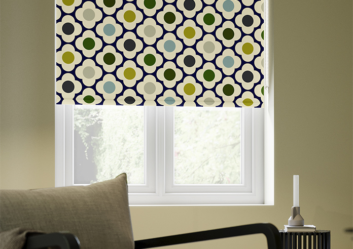 Orla Kiely Spot Flower, Blue Multi - Roller Blind - Image 5